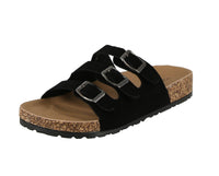 WOMAN'S SHOES BLACK SUEDE SANDALS MARS-8