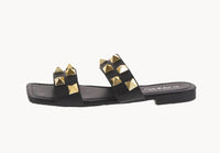 WOMAN'S SHOES BLACK PU SANDALS MAXI-1