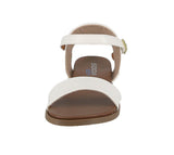 WOMAN'S SHOES WHITE PU LEATHER SANDALS MEADOW