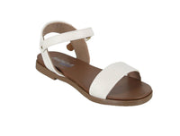 WOMAN'S SHOES WHITE PU LEATHER SANDALS MEADOW