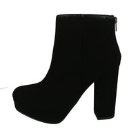 WOMAN'S SHOES BLACK SUEDE BOOTIES MEETING