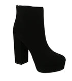 WOMAN'S SHOES BLACK SUEDE BOOTIES MEETING