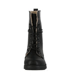 WOMAN'S SHOES BLACK PU BOOTS MEGA-36