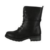 WOMAN'S SHOES BLACK PU BOOTS MEGA-36