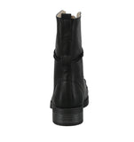 WOMAN'S SHOES BLACK PU BOOTS MEGA-36