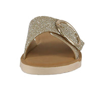 WOMAN'S SHOES GOLD GLITTER SANDALS MEGANGL