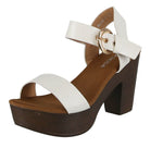 WOMAN'S SHOES WHITE PU LEATHER HEELS MELISSA-1