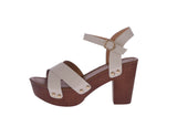 WOMAN'S SHOES IVORY PU LEATHER HEELS MELISSA-25