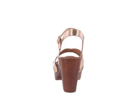 WOMAN'S SHOES ROSE GOLD PU LEATHER HEELS MELISSA-25