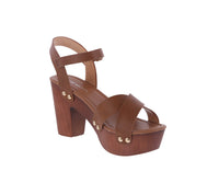 WOMAN'S SHOES TAN PU LEATHER HEELS MELISSA-25