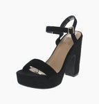 WOMAN'S SHOES BLACK SUEDE HEELS MELORA-21