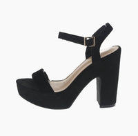 WOMAN'S SHOES BLACK SUEDE HEELS MELORA-21