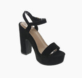 WOMAN'S SHOES BLACK SUEDE HEELS MELORA-21