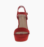 WOMAN'S SHOES RED SUEDE HEELS MELORA-21