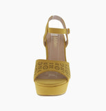 WOMAN'S SHOES MUSTARD SUEDE HEELS MELORA-26