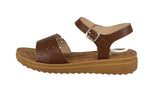 WOMAN'S SHOES BROWN PU LEATHER COMFORT SANDALS MENTAL-104