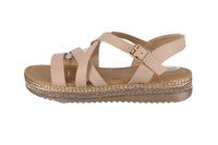 WOMAN'S SHOES BLUSH PU LEATHER SANDAL MERCIER-1