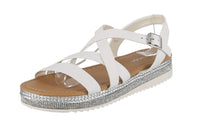 WOMAN'S SHOES WHITE PU LEATHER SANDAL MERCIER-1