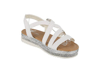 WOMAN'S SHOES WHITE PU LEATHER SANDAL MERCIER-1