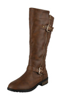 WOMAN'S SHOES TAN PU BOOTS MG88W