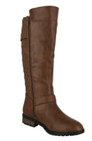 WOMAN'S SHOES TAN PU BOOTS MG88W