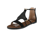 WOMAN'S SHOES BLACK SUEDE SANDALS MILD-33