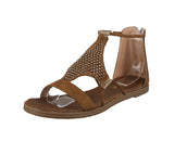 WOMAN'S SHOES TAN SUEDE SANDALS MILD-33