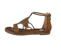 WOMAN'S SHOES TAN SUEDE SANDALS MILD-33