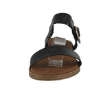 WOMAN'S SHOES BLACK PU LEATHER SANDALS MILD-68