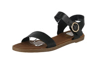 WOMAN'S SHOES BLACK PU LEATHER SANDALS MILD-68