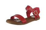 WOMAN'S SHOES RED PU LEATHER SANDALS MILD-68