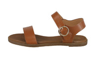 WOMAN'S SHOES TAN PU LEATHER SANDALS MILD-68