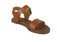 WOMAN'S SHOES TAN PU LEATHER SANDALS MILD-68