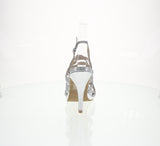 WOMAN'S SHOES SILVER GLITTER HEELS MIRELLA-11