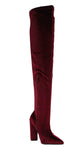 WOMAN'S SHOES BURGUNDY SUEDE BOOTS MISS-15X