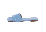 WOMAN'S SHOES BLUE PAT SANDALS MULE-3