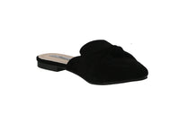 WOMAN'S SHOES BLACK SUEDE SANDALS MULES-11