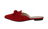 WOMAN'S SHOES RED SUEDE SANDALS MULES-11