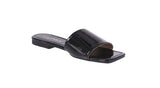 WOMAN'S SHOES BLACK PAT SANDALS MULE-3