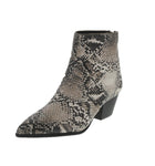 WOMAN'S BOOTIES BEIGE/BWN SNAKE PU MYSTIQUE-01