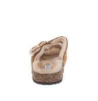 WOMAN'S SHOES TAN SUEDE/FLUFF SANDALS NADINE-1