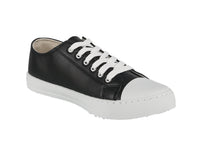 WOMAN'S SHOES BLACK PU LEATHER TENNIS SNEAKERS NARNIA-03