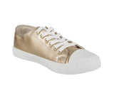 WOMAN'S SHOES GOLD PU LEATHER TENNIS SNEAKERS NARNIA-03