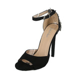 WOMAN'S SHOES BLACK SUEDE HEELS NAYARIT