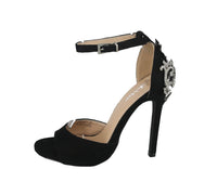 WOMAN'S SHOES BLACK SUEDE HEELS NAYARIT