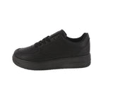 WOMAN'S SHOES BLACK PU LEATHER TENNIS NELSON-5