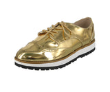 WOMAN'S SHOES GOLD METALLIC PU SLIP ON TENNIS SNEAKERS NEWBIE-15