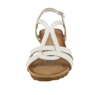 WOMAN'S SHOES WHITE WEDGE PU LEATHER NIBBLE-10