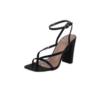 WOMAN'S SHOES BLACK PU HEELS NILE-5