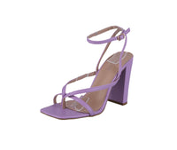 WOMAN'S SHOES LAVANDER PU HEELS NILE-5